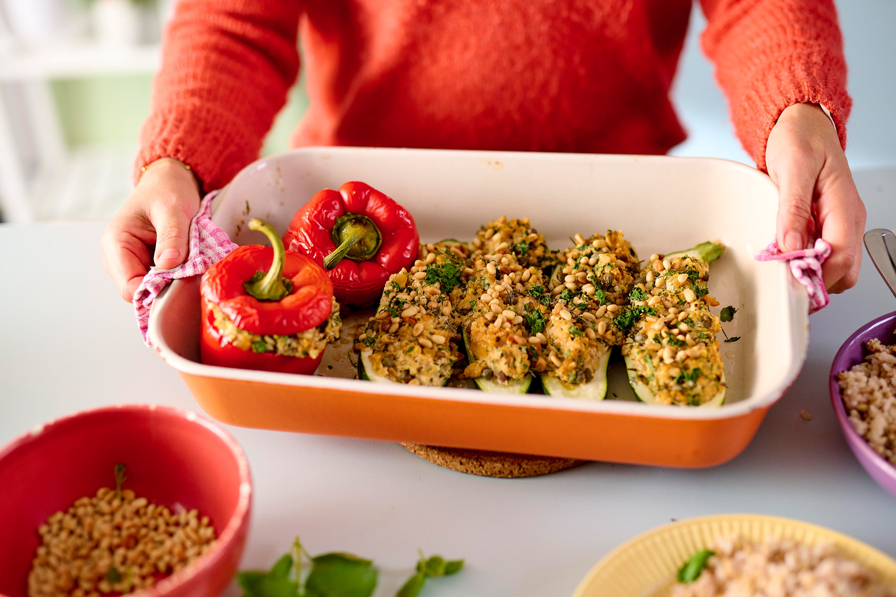 Bosto gevulde groenten met tofu